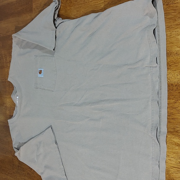 Men's Carhartt tan short sleeve extra large loose fit 100% cotton t-shirt - Picture 2 of 5